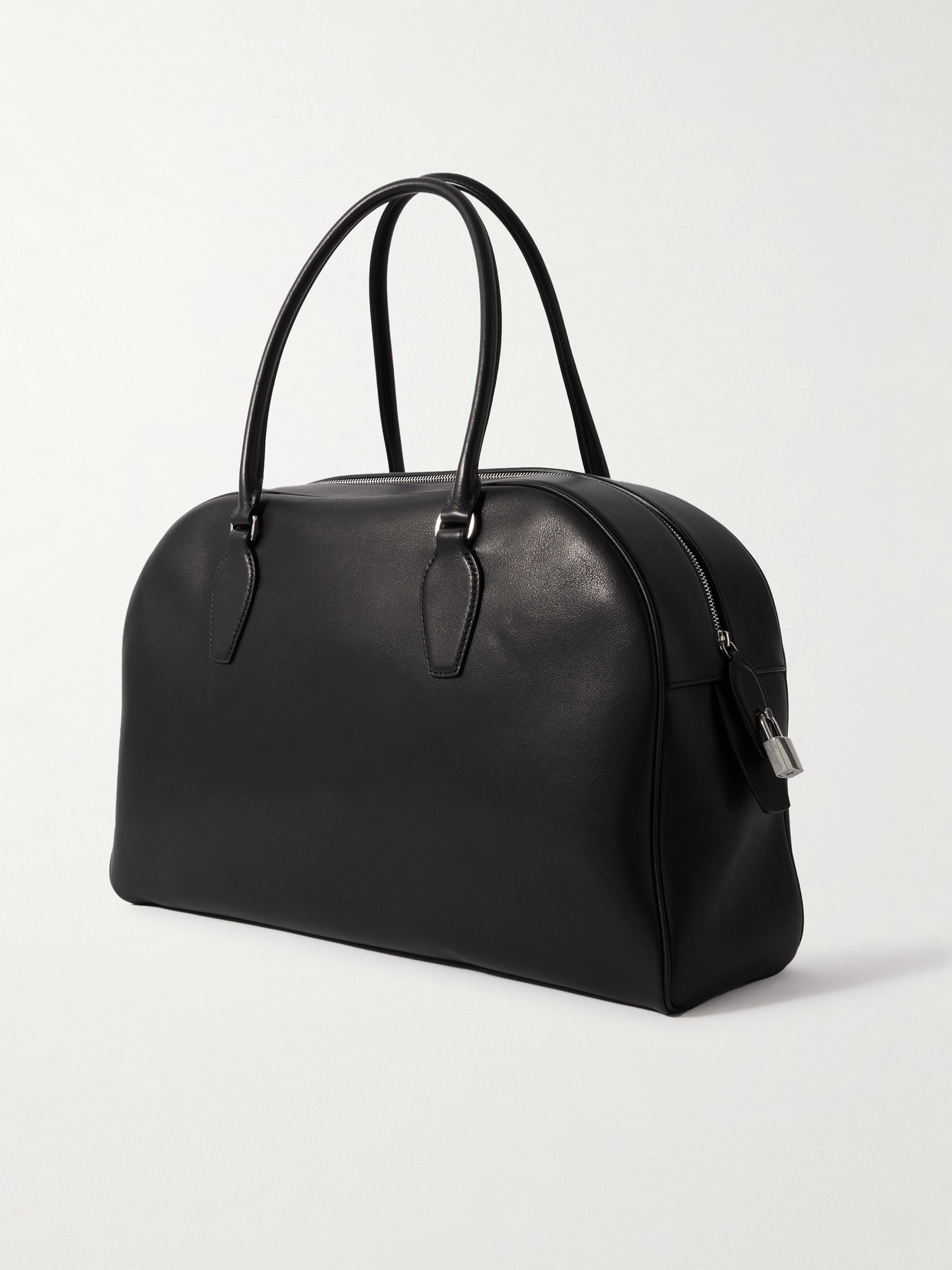 The Row India 15.75 Leather Shoulder Bag In Black