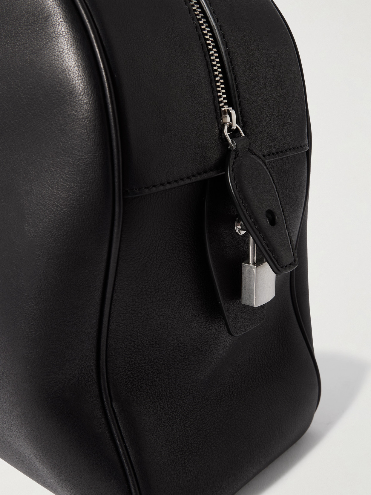 The Row India 15.75 Leather Shoulder Bag In Black