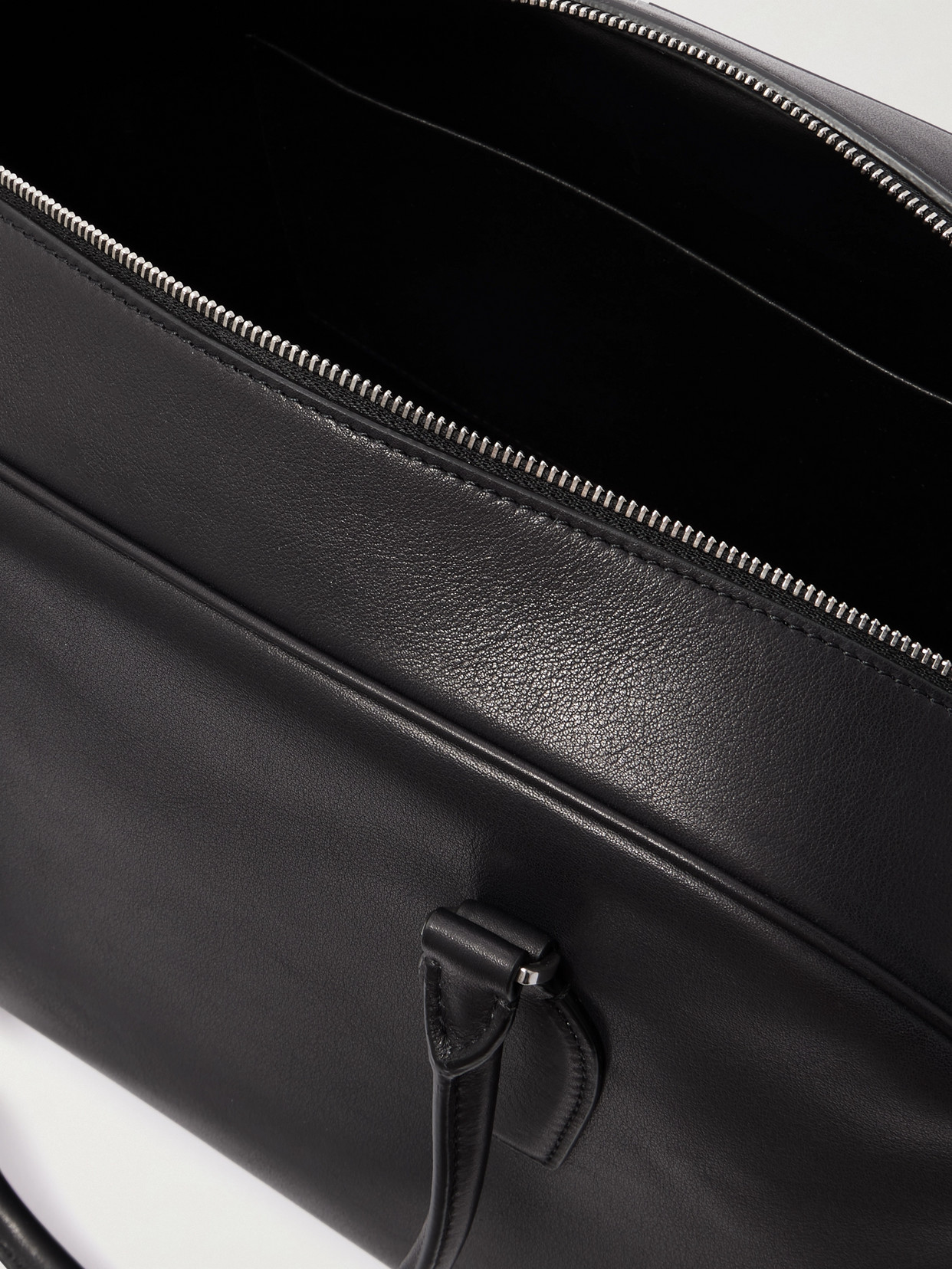 The Row India 15.75 Leather Shoulder Bag In Black