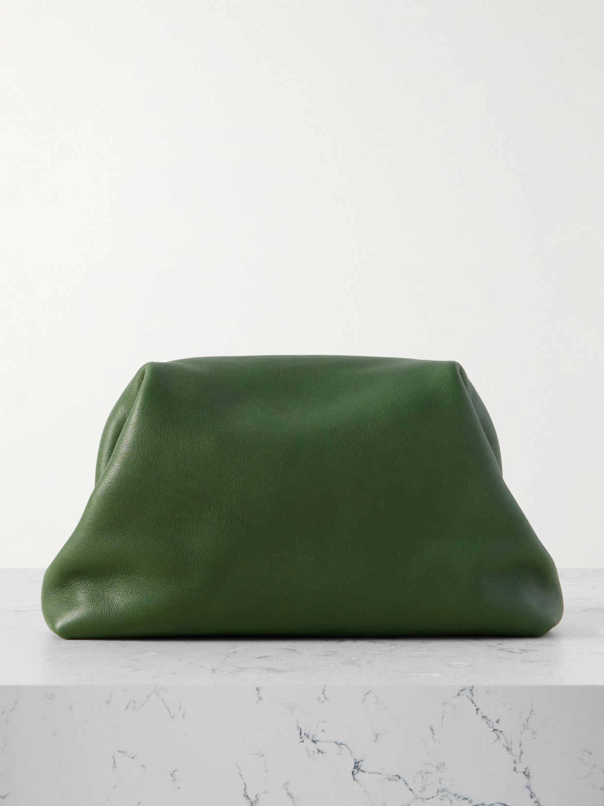 The Row Mira Leather Clutch