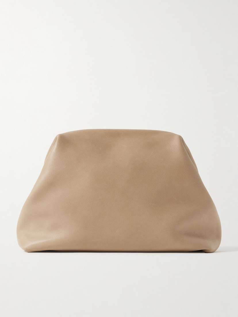 The Row Mira Leather Clutch