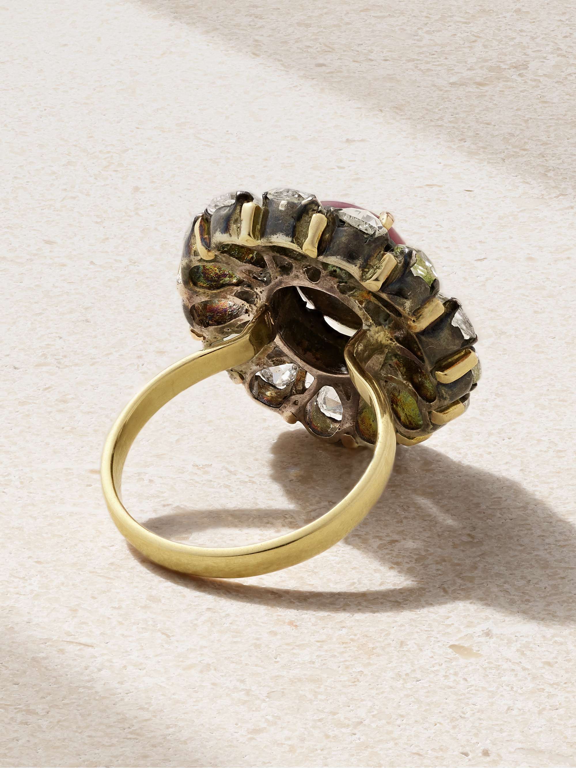 AMRAPALI LONDON 18-karat gold, diamond and ruby ring