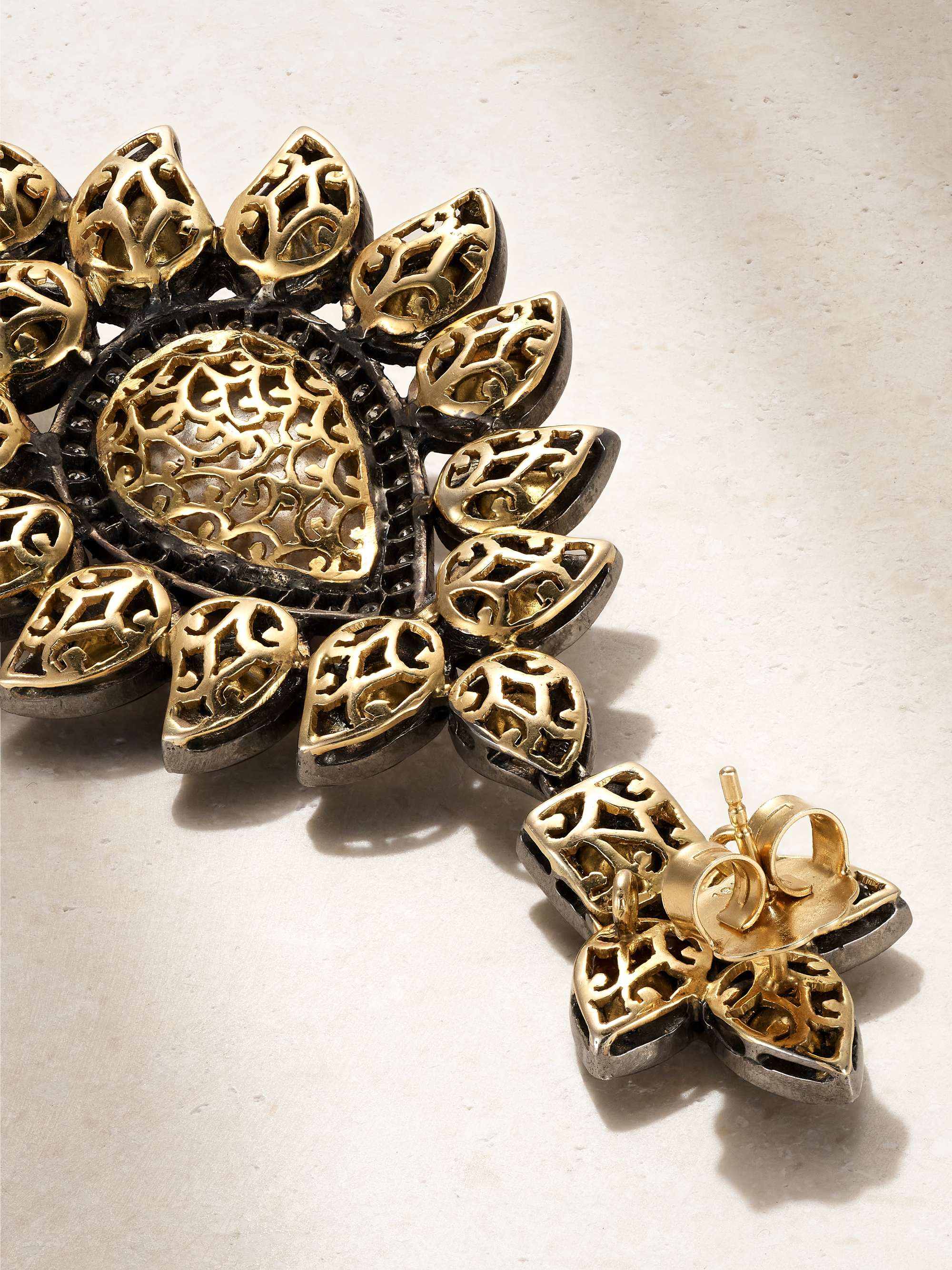 AMRAPALI LONDON 18-karat gold, ruby and diamond earrings