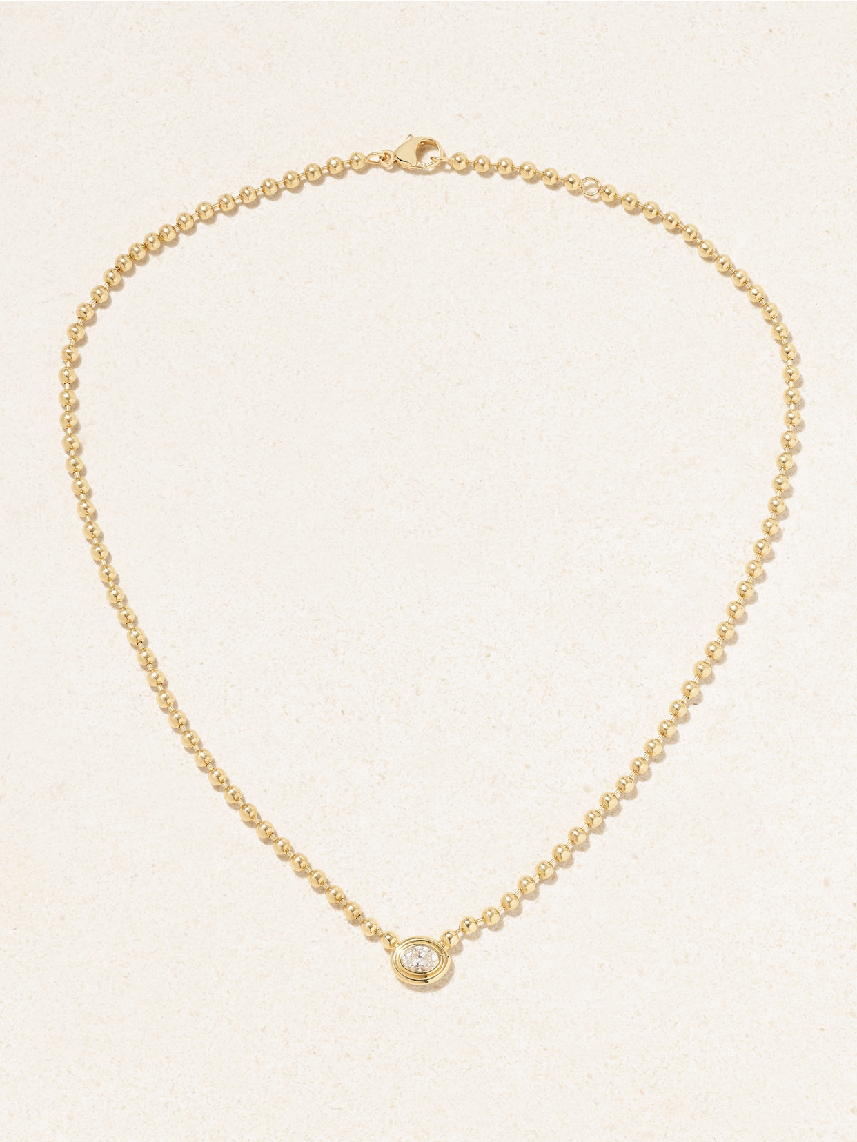 Gemella Double Bubble Bezel 18-karat Gold Diamond Necklace In Gold