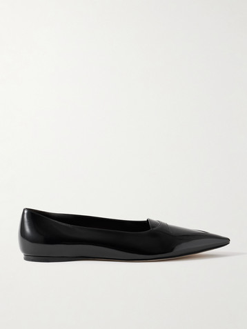 The Row Viv glossed-leather ballet flats