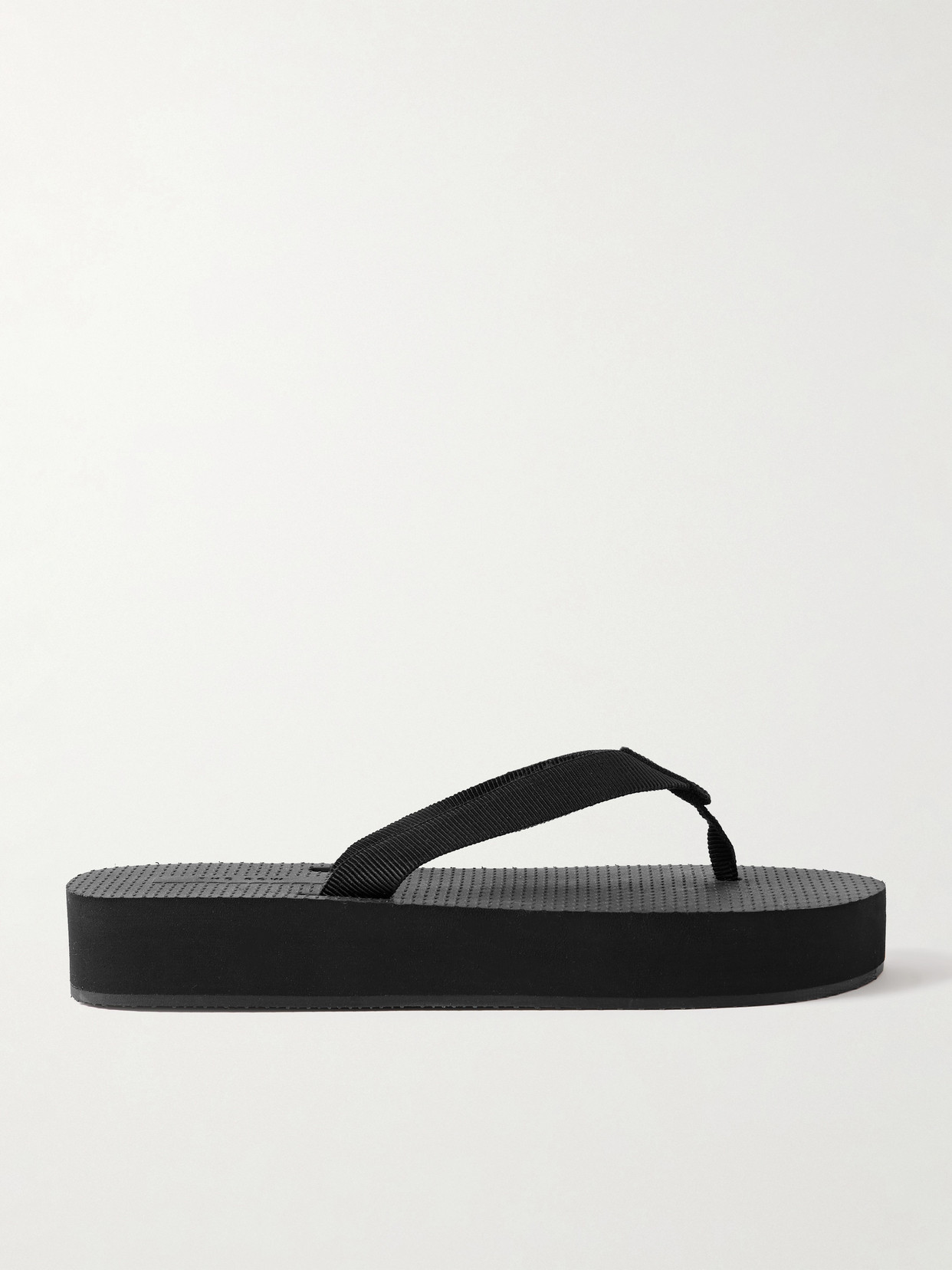 The Row Dune Cotton-blend Grosgrain Platform Flip Flops