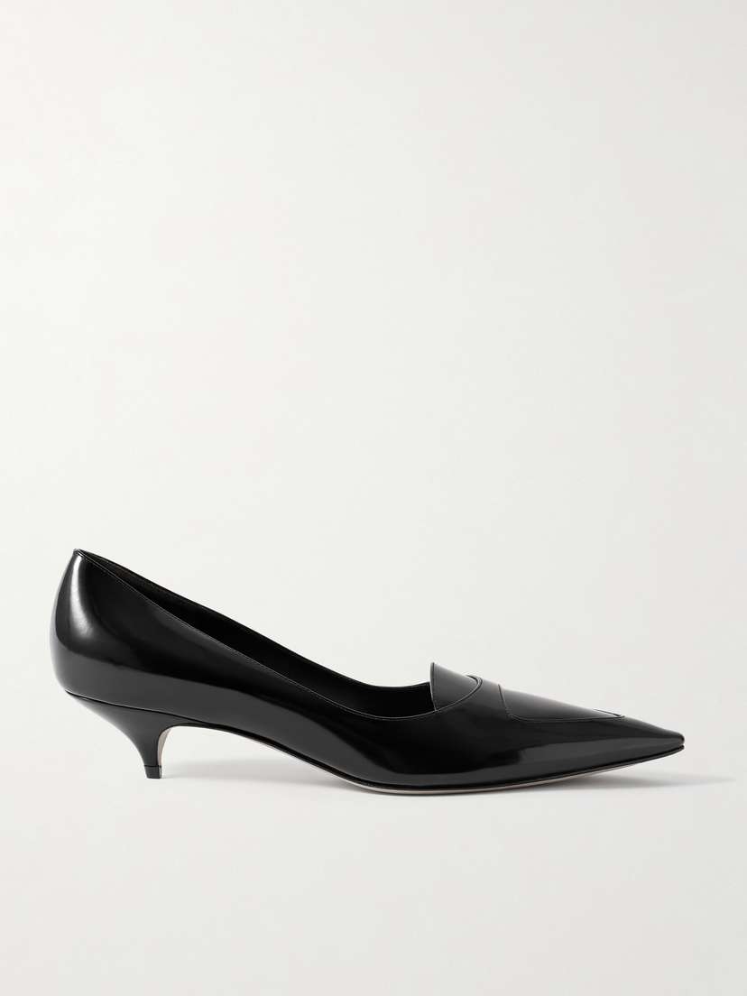 The Row Viv Glossed-leather Pumps