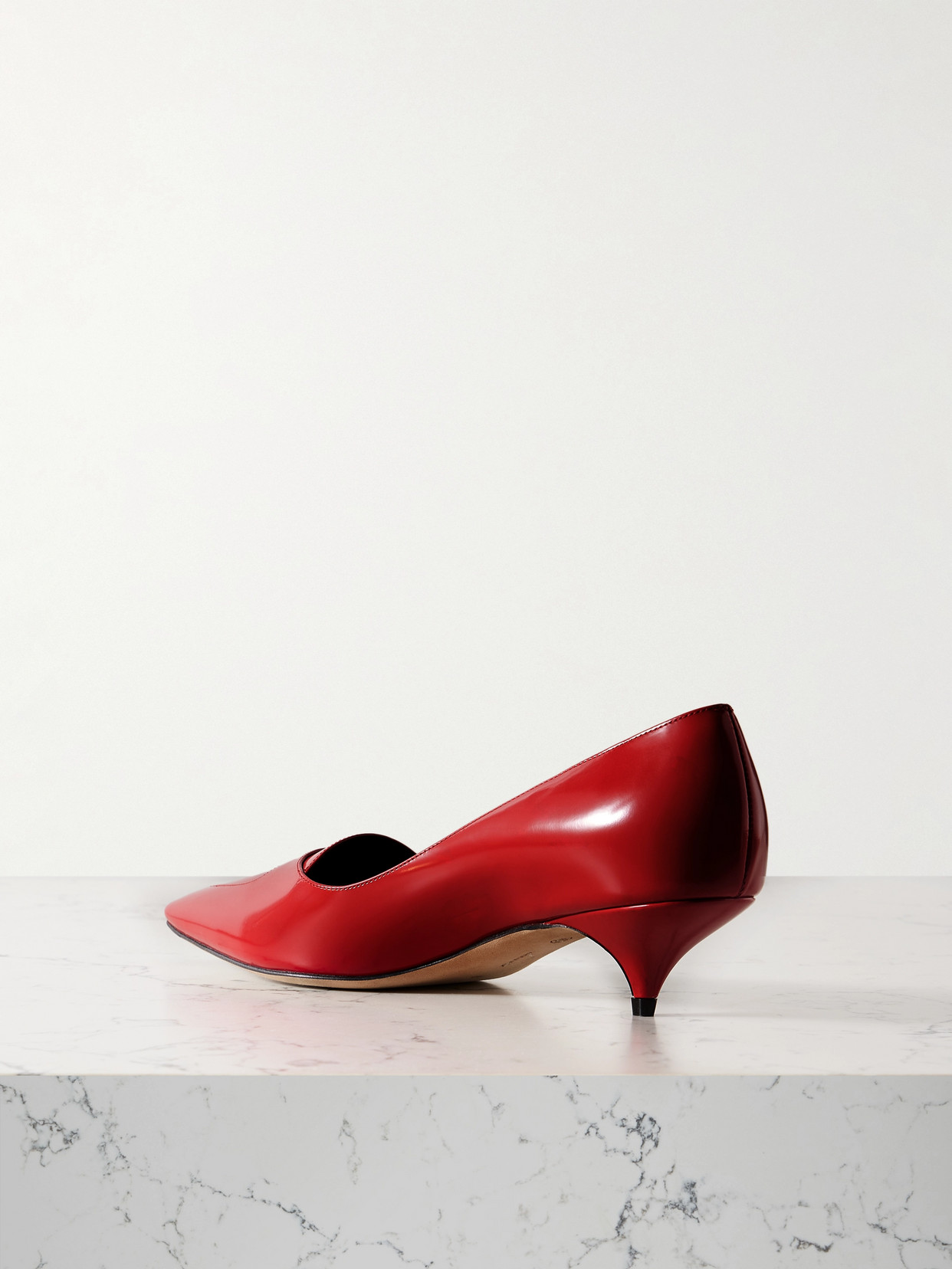 The Row Viv Leather Pumps In Red