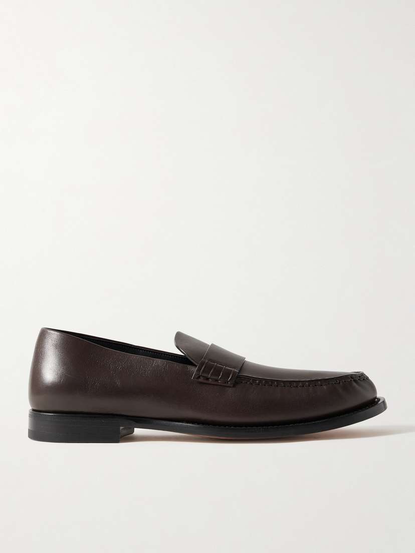 The Row Lars Leather Loafers
