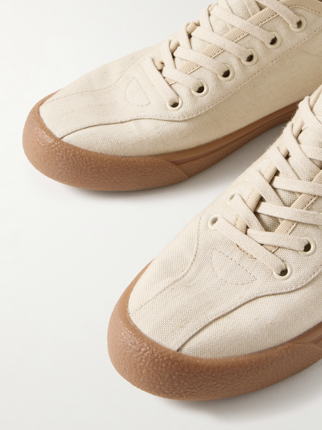 The Row Cotton Canvas Sneakers In Off-white
