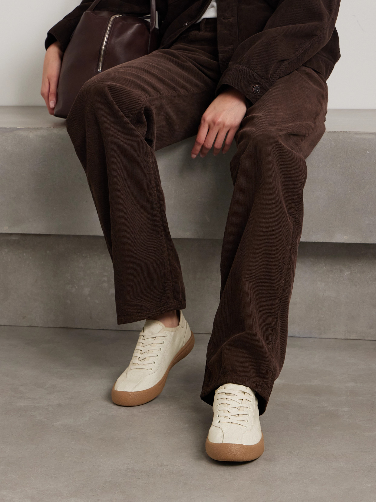 The Row Cotton Canvas Sneakers In Off-white