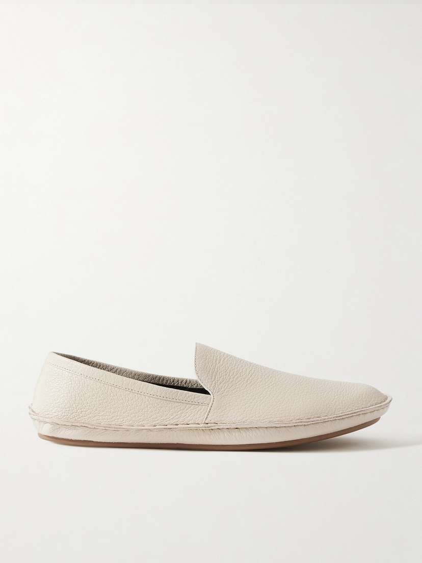 The Row Vasko Textured-leather Loafers