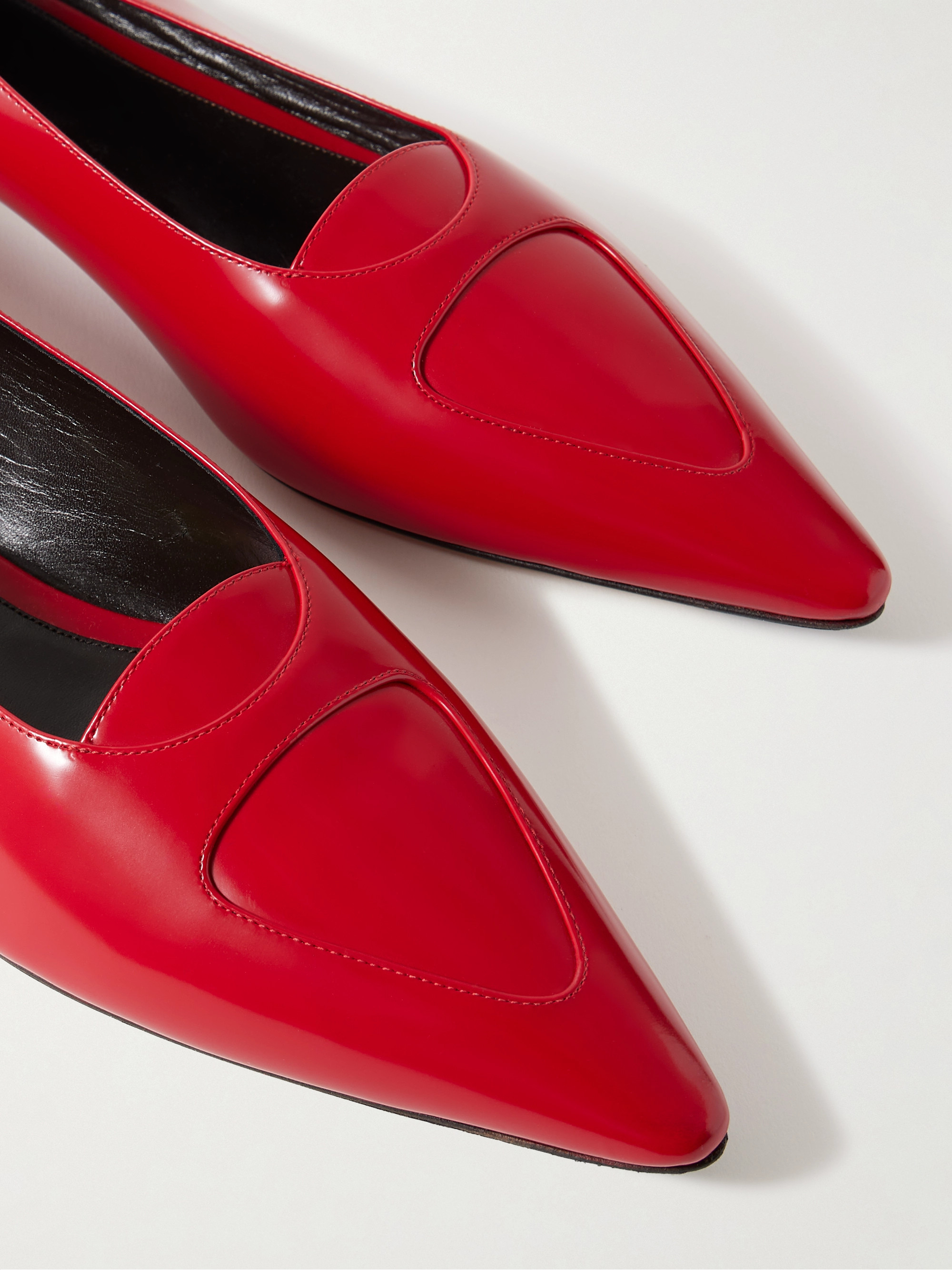 The Row Viv glossed-leather ballet flats thumbnail