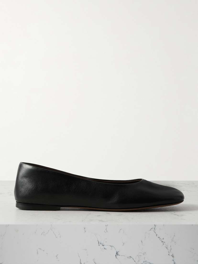 The Row Leather Ballet Flats