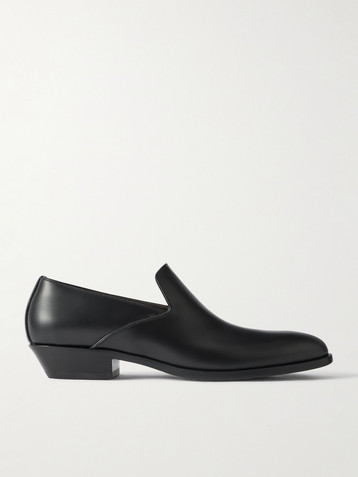 The Row Western leather loafers