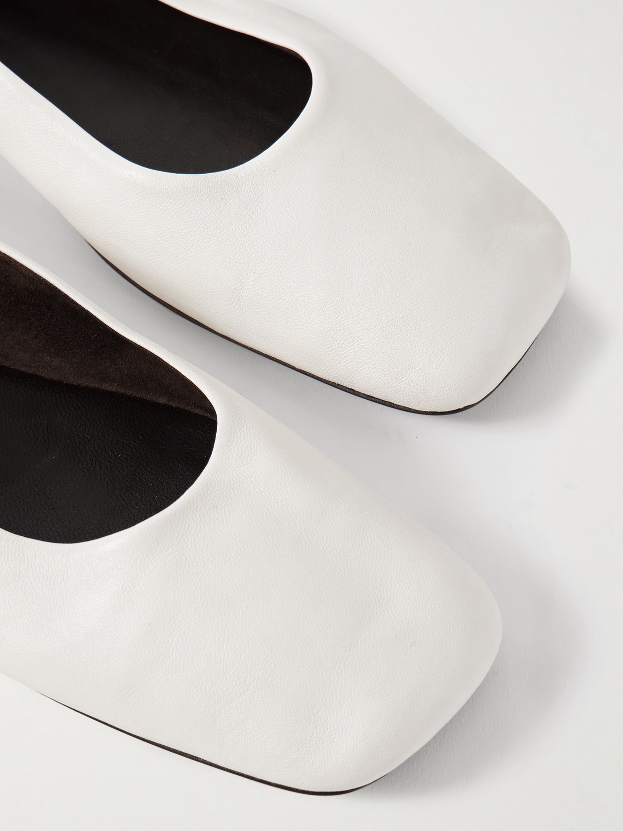 The Row Leather Ballet Flats