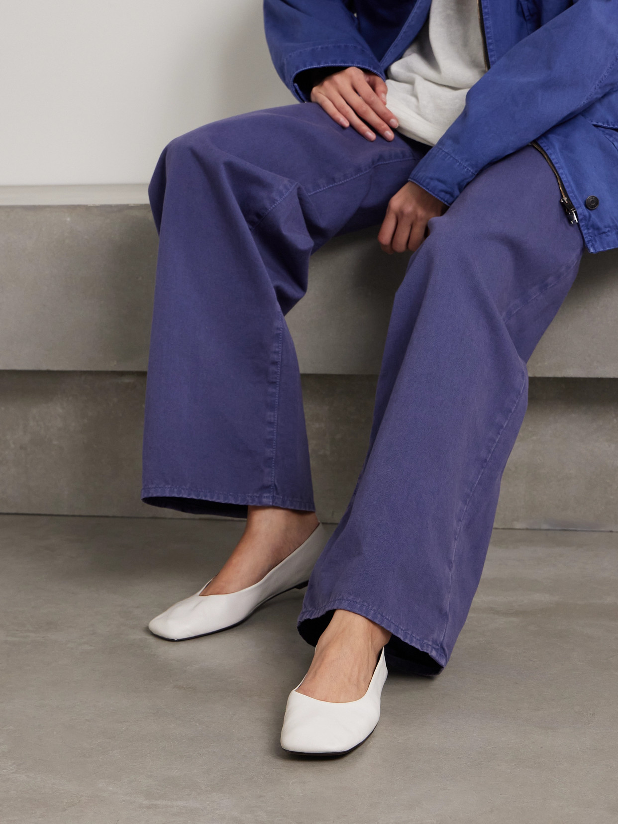 The Row Leather Ballet Flats