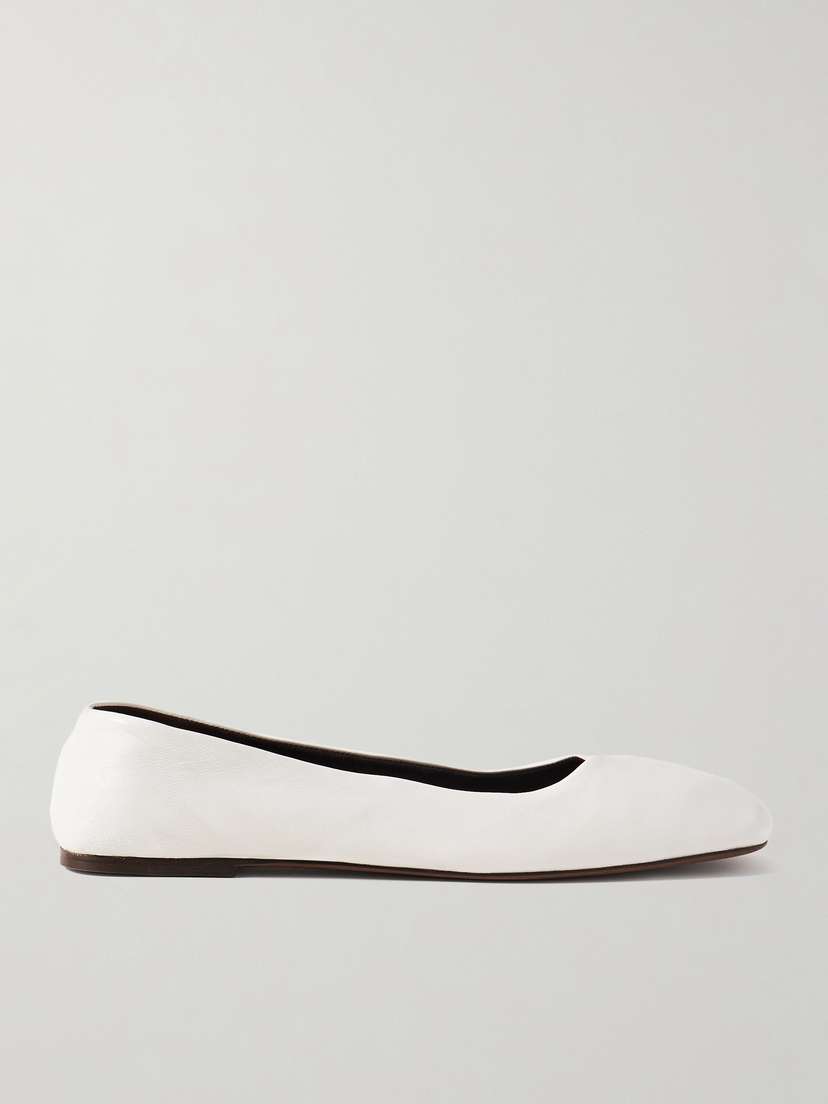 The Row Leather Ballet Flats
