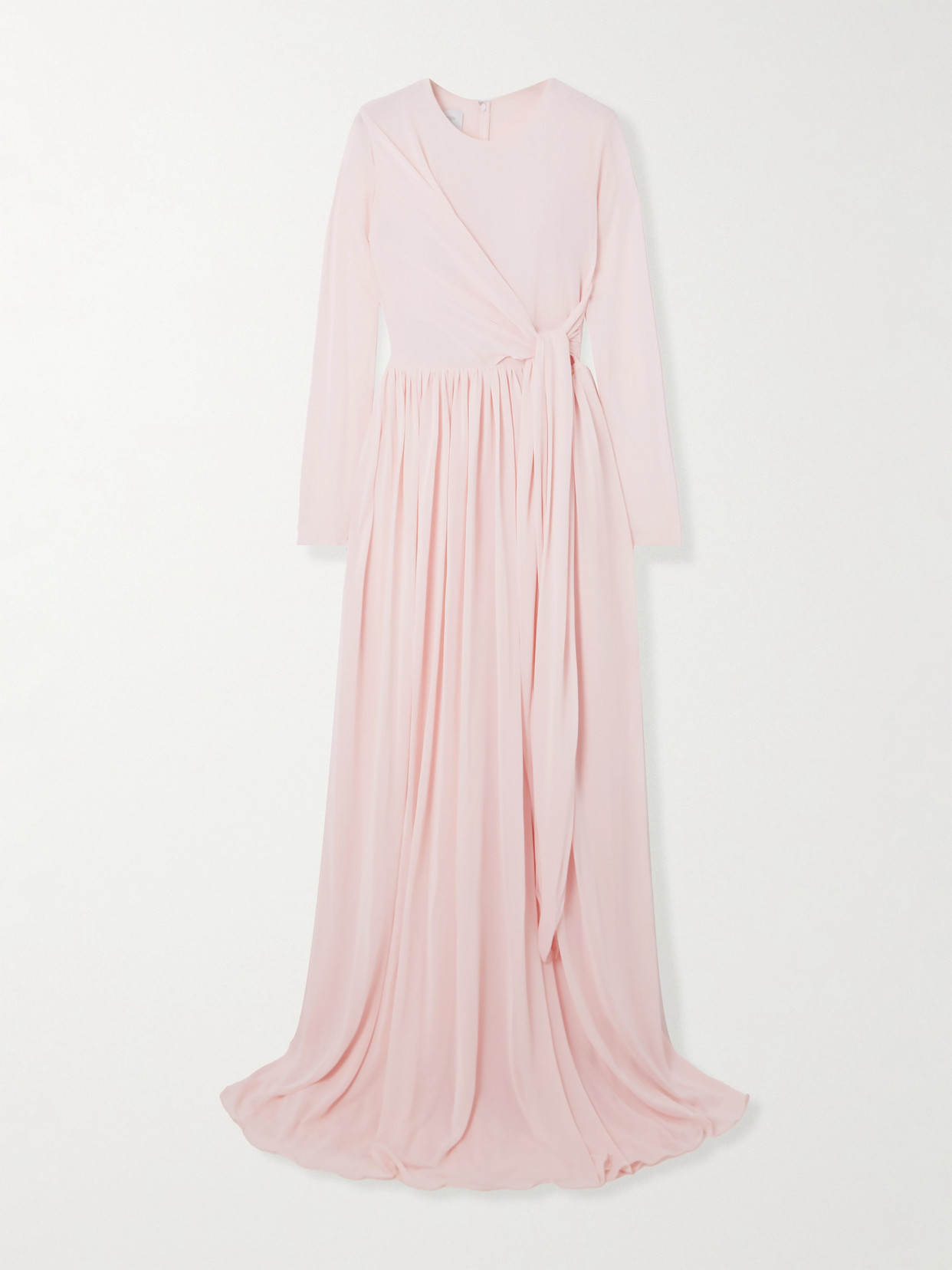 Giambattista Valli - Tie-detailed Wrap-effect Jersey Gown - Pink
