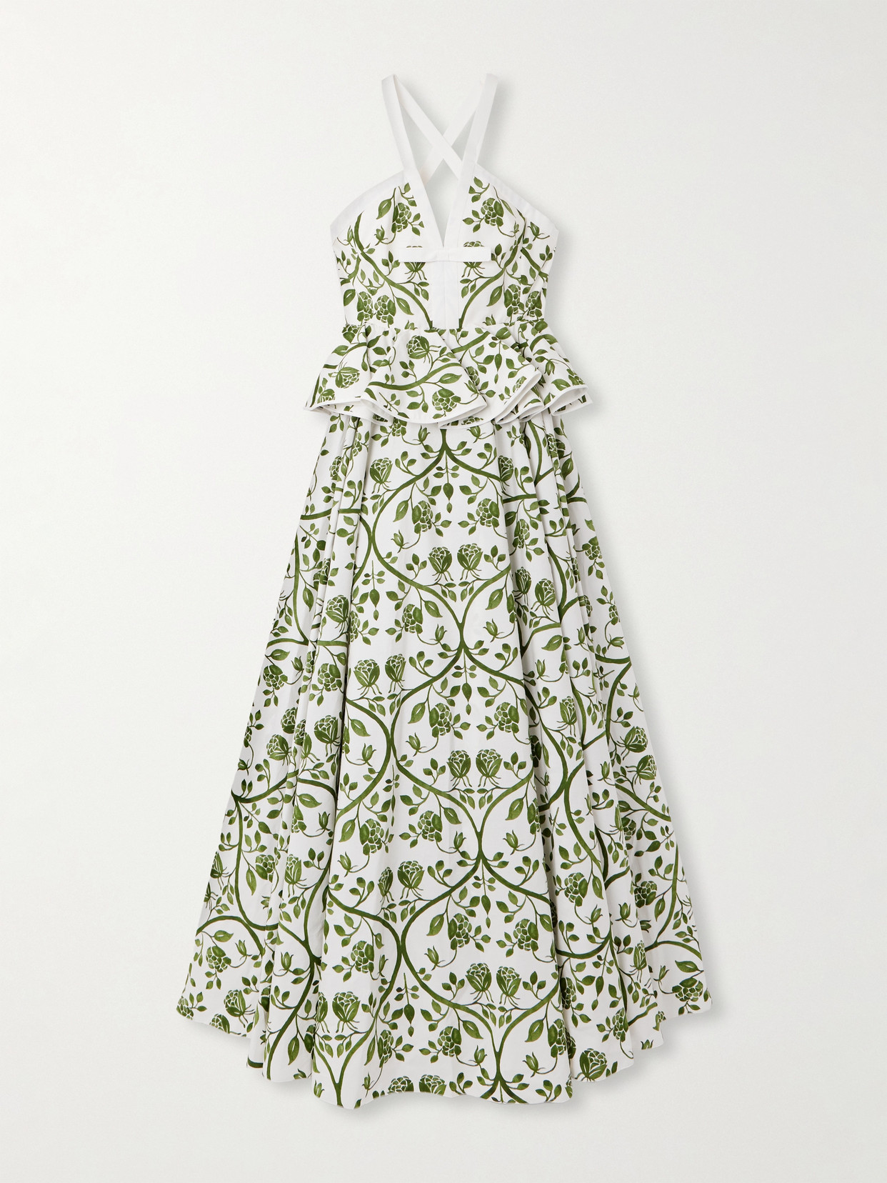 Giambattista Valli Maxikleid Aus Baumwolle In Green