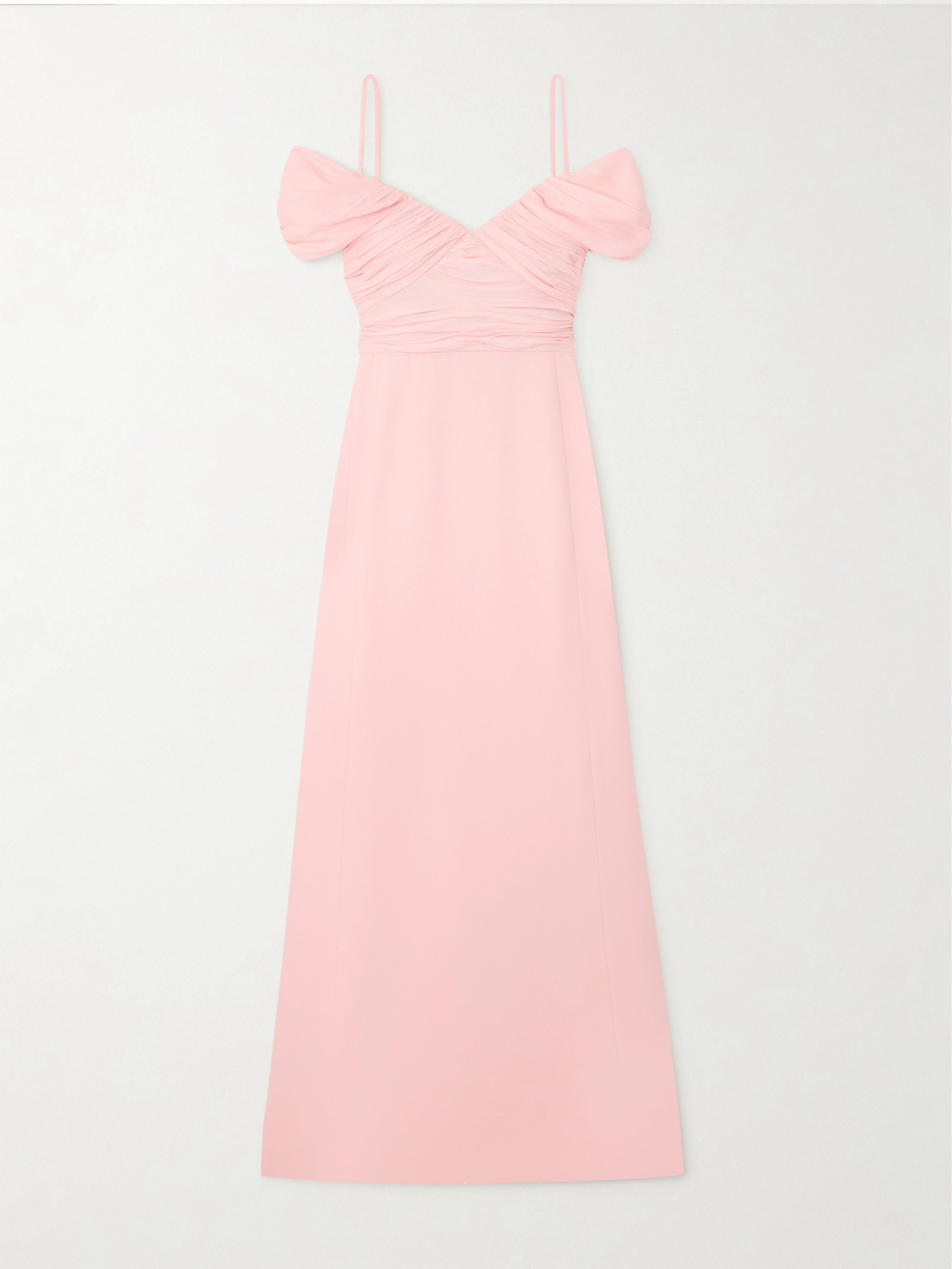 Giambattista Valli - Cold-shoulder Gathered Crepe Gown - Blush