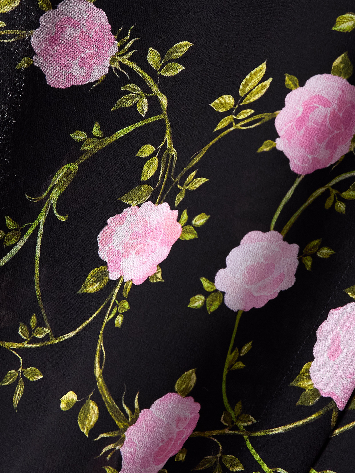 Giambattista Valli Pussy-bow Floral-print Silk-chiffon Blouse In Black