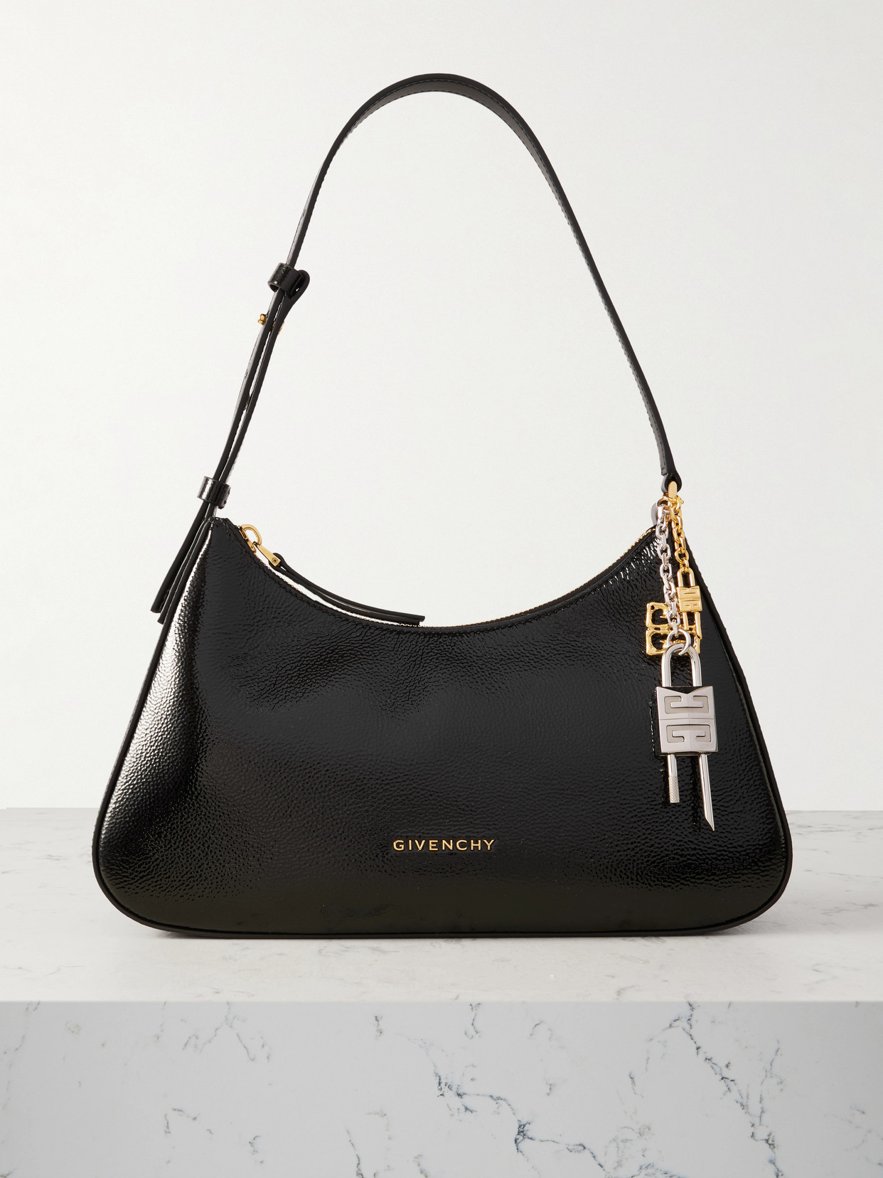 Givenchy Small Lucky Lock Shoulder Bag In Black