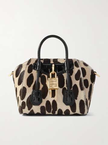 Givenchy ジバンシィ アートプリント ブラックレザートート
