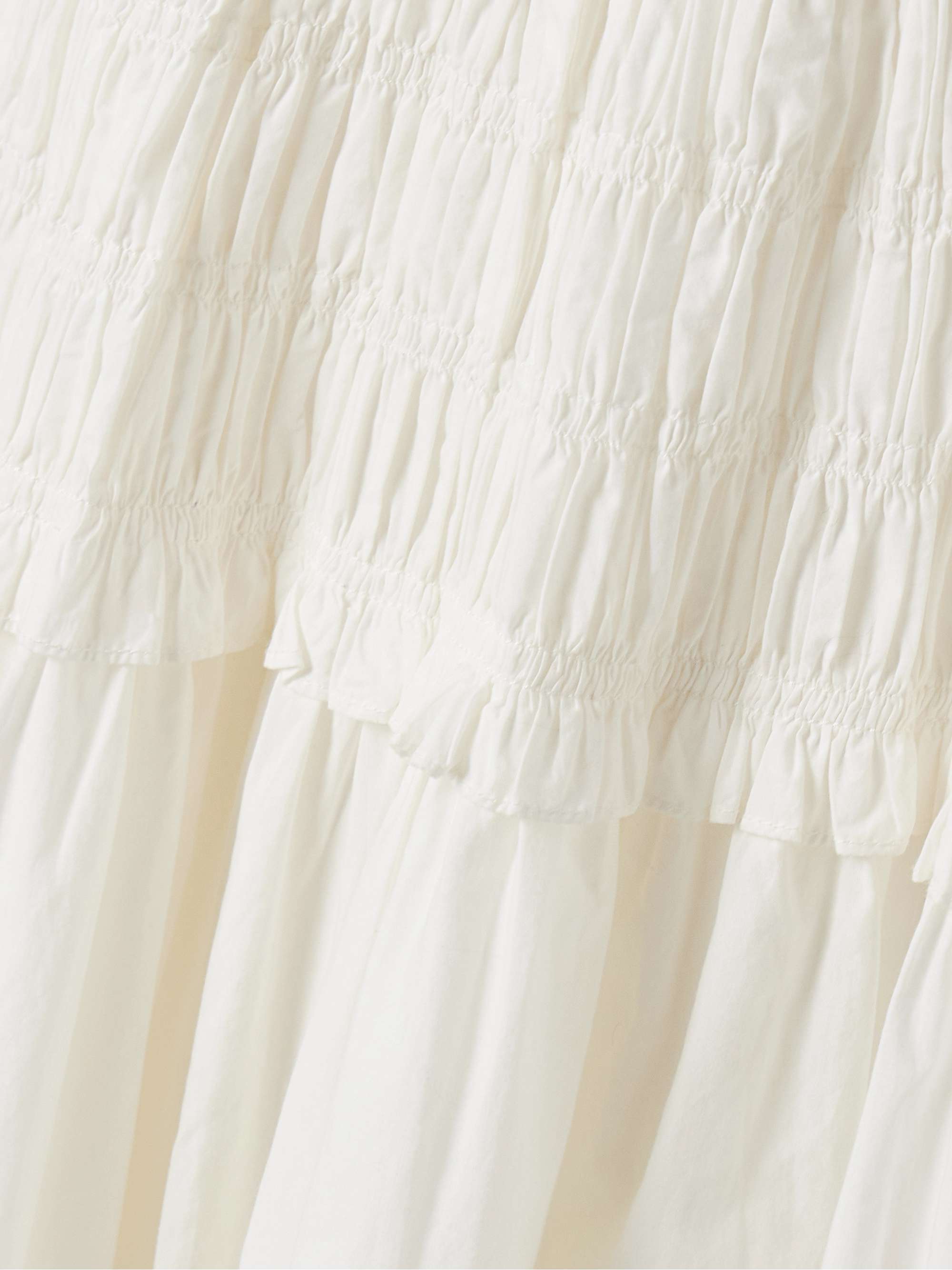DÔEN Marianne shirred organic cotton-poplin midi dress