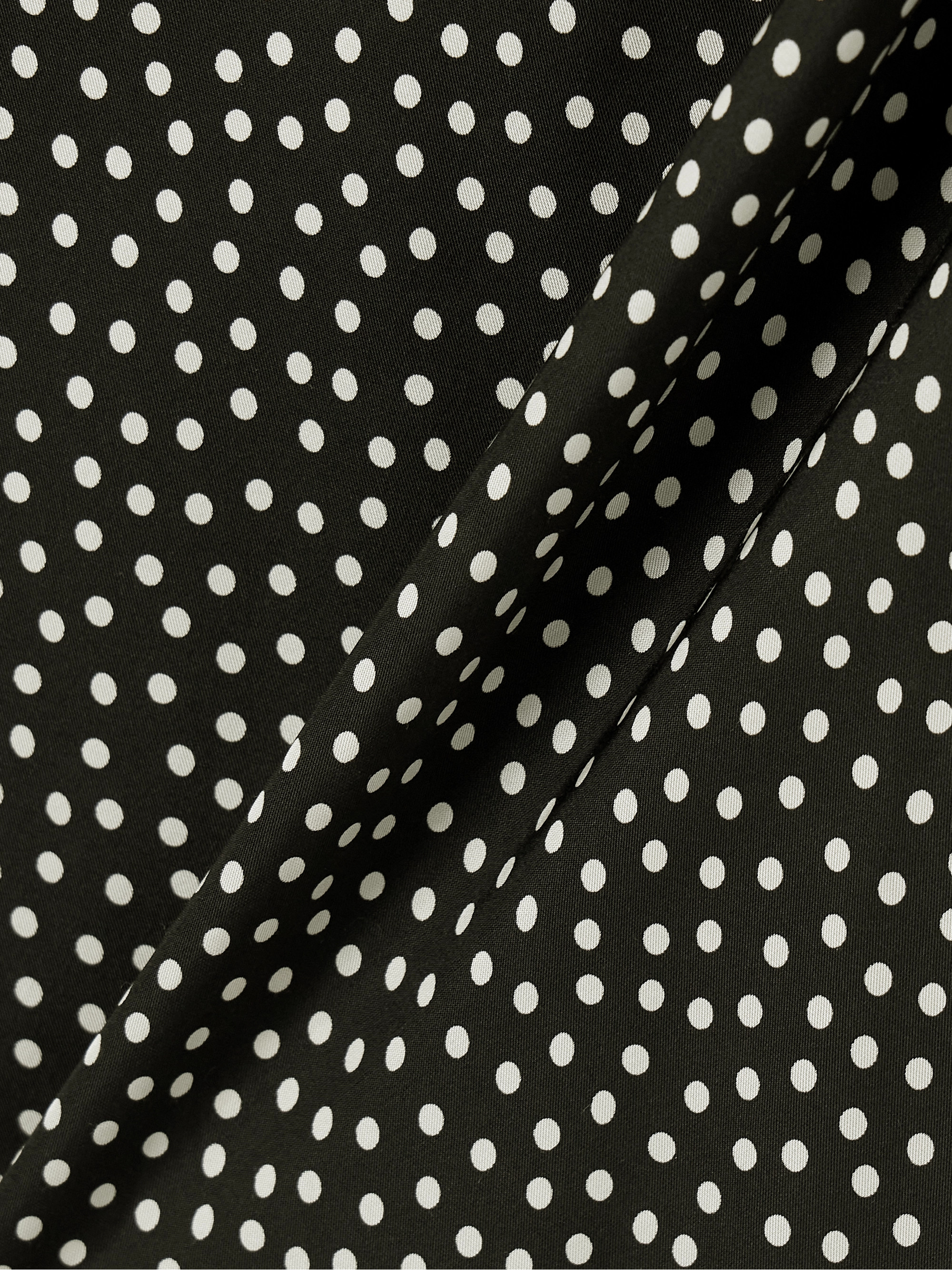 Dôen Elowena polka-dot silk-blend midi skirt