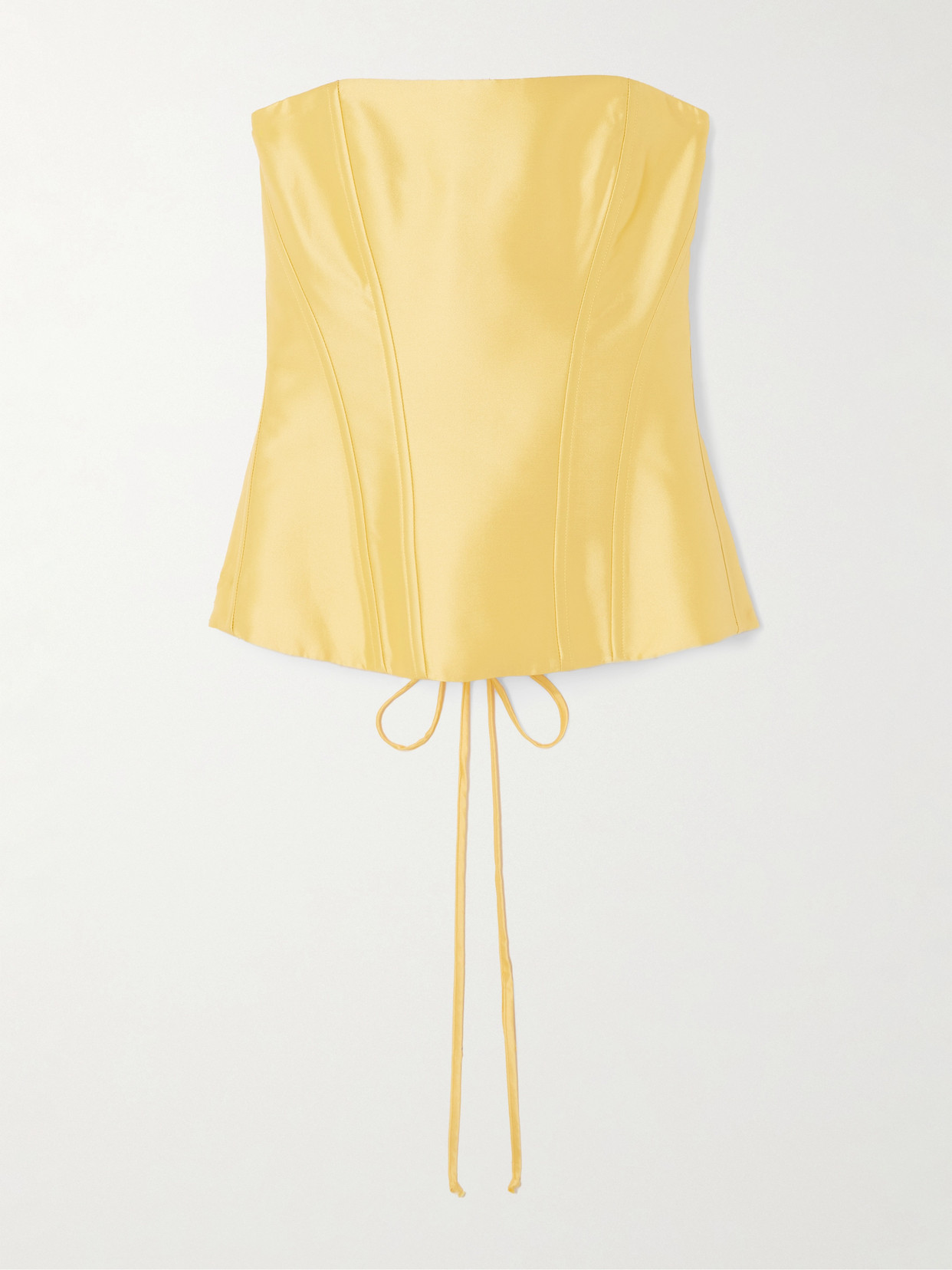 Rosamosario Barbie Taffeta Corset In Yellow