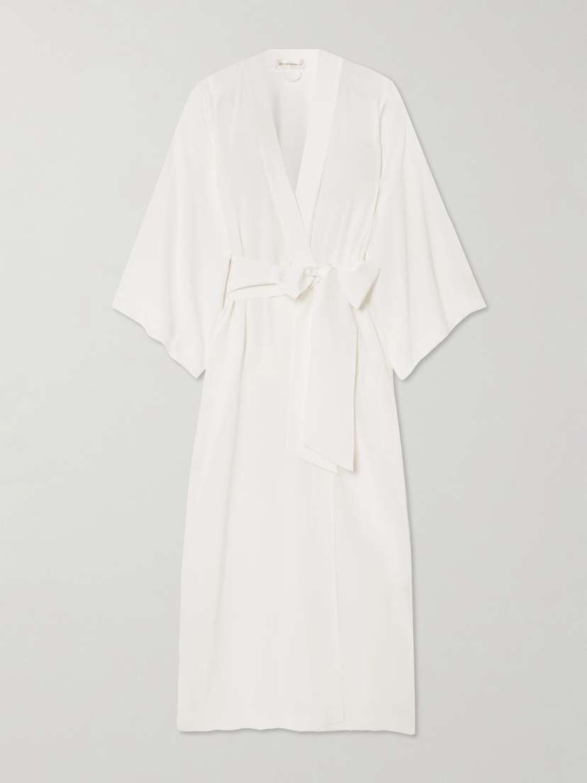Olivia von Halle Queenie Silk-crepe De Chine Robe