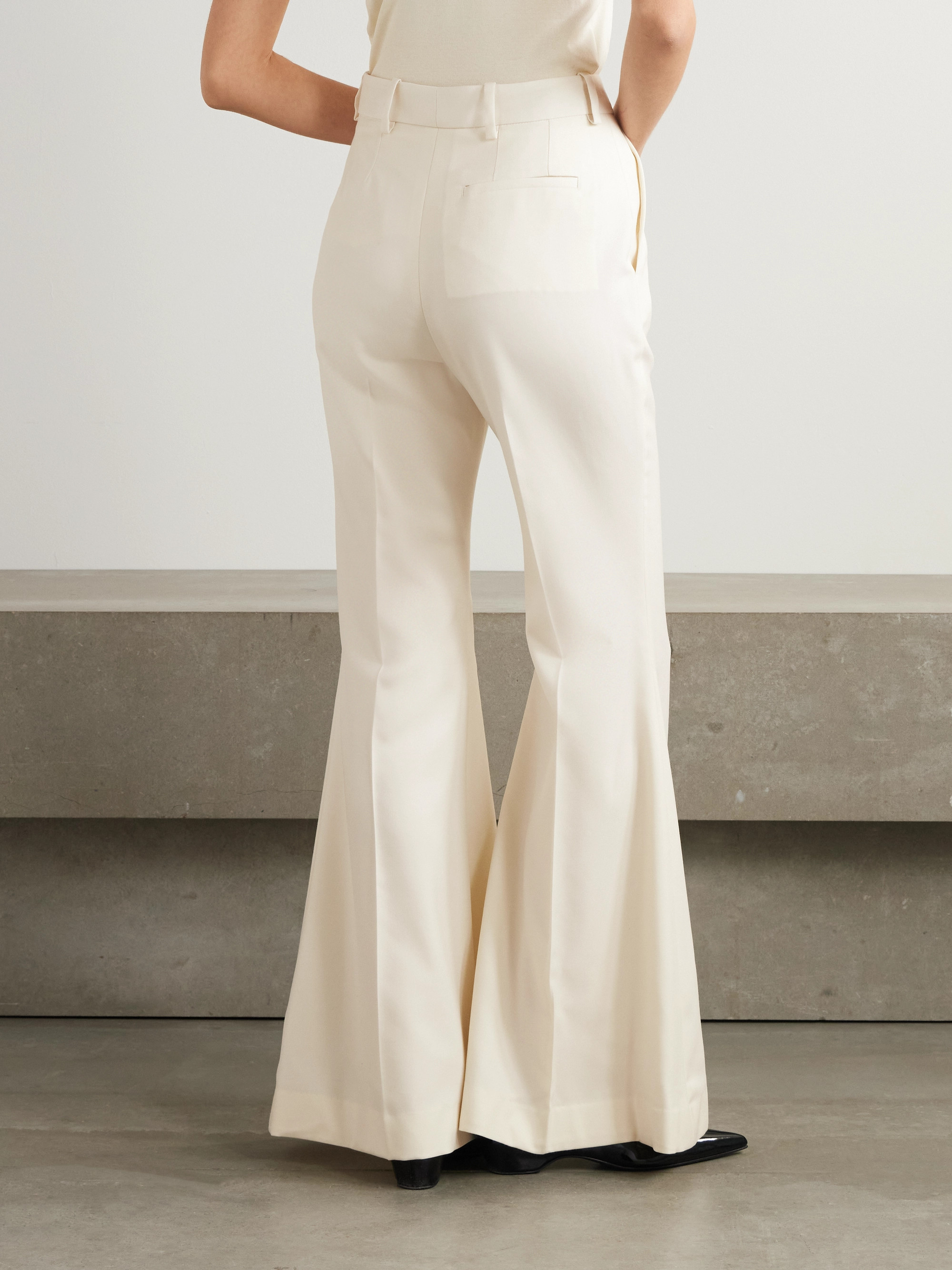 Nina Ricci Wool-gabardine flared pants thumbnail
