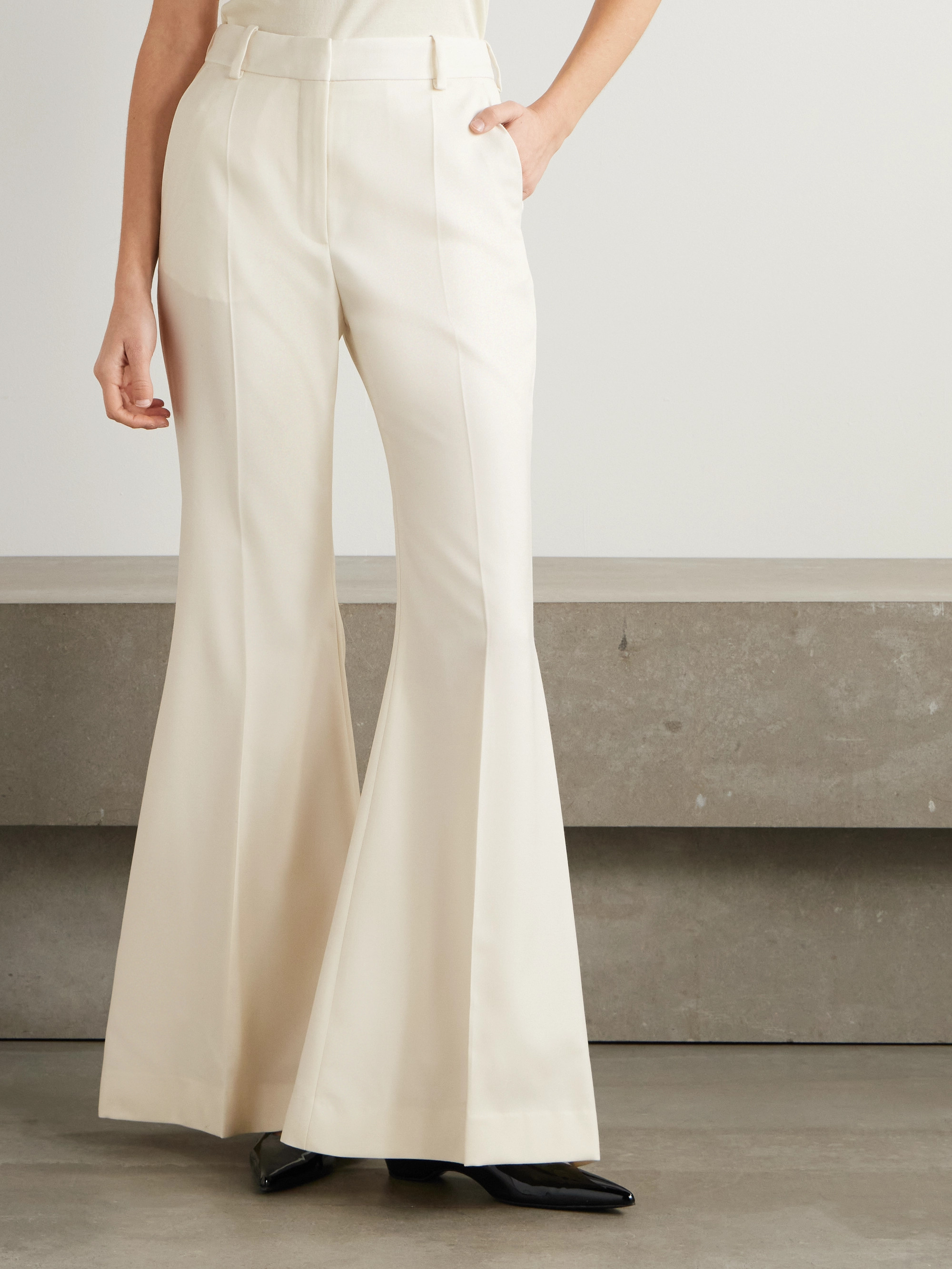 Nina Ricci Wool-gabardine flared pants