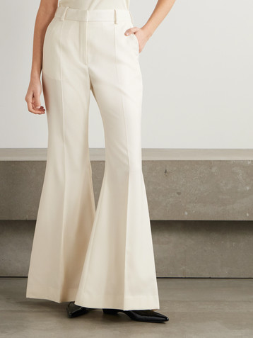 Nina Ricci Wool-gabardine flared pants