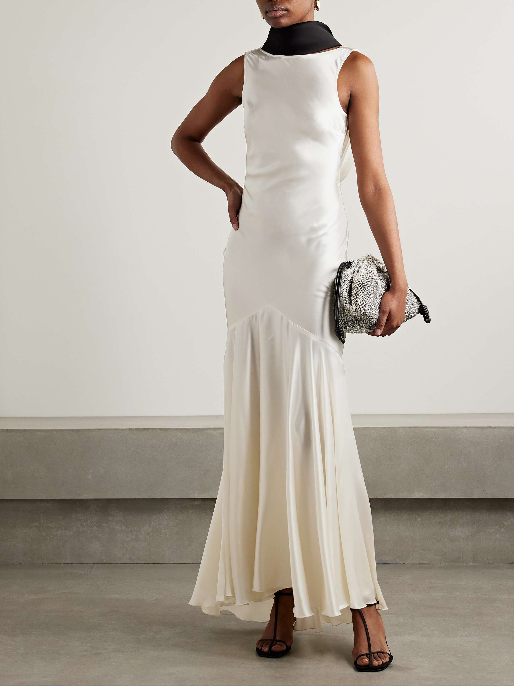 NINA RICCI Open-back draped satin gown | NET-A-PORTER NINA RICCI Open-back draped satin gown | NET-A-PORTER