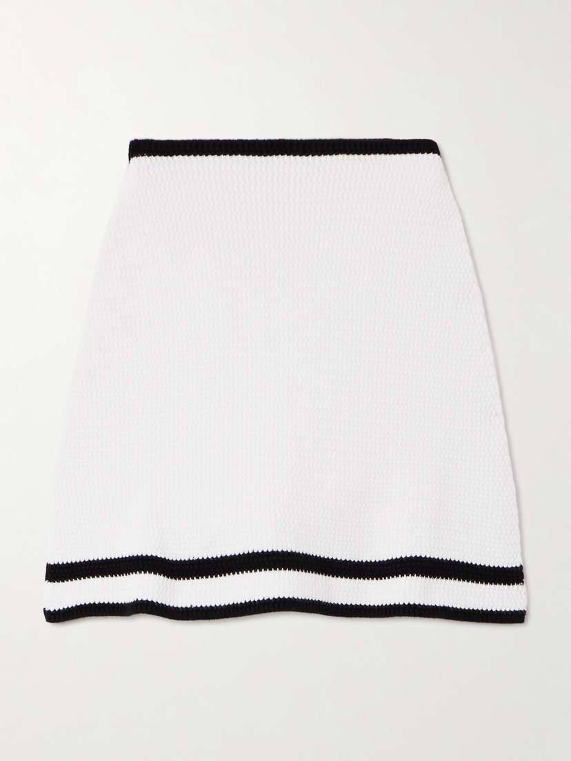 Nina Ricci Striped Cotton-blend Mini Skirt