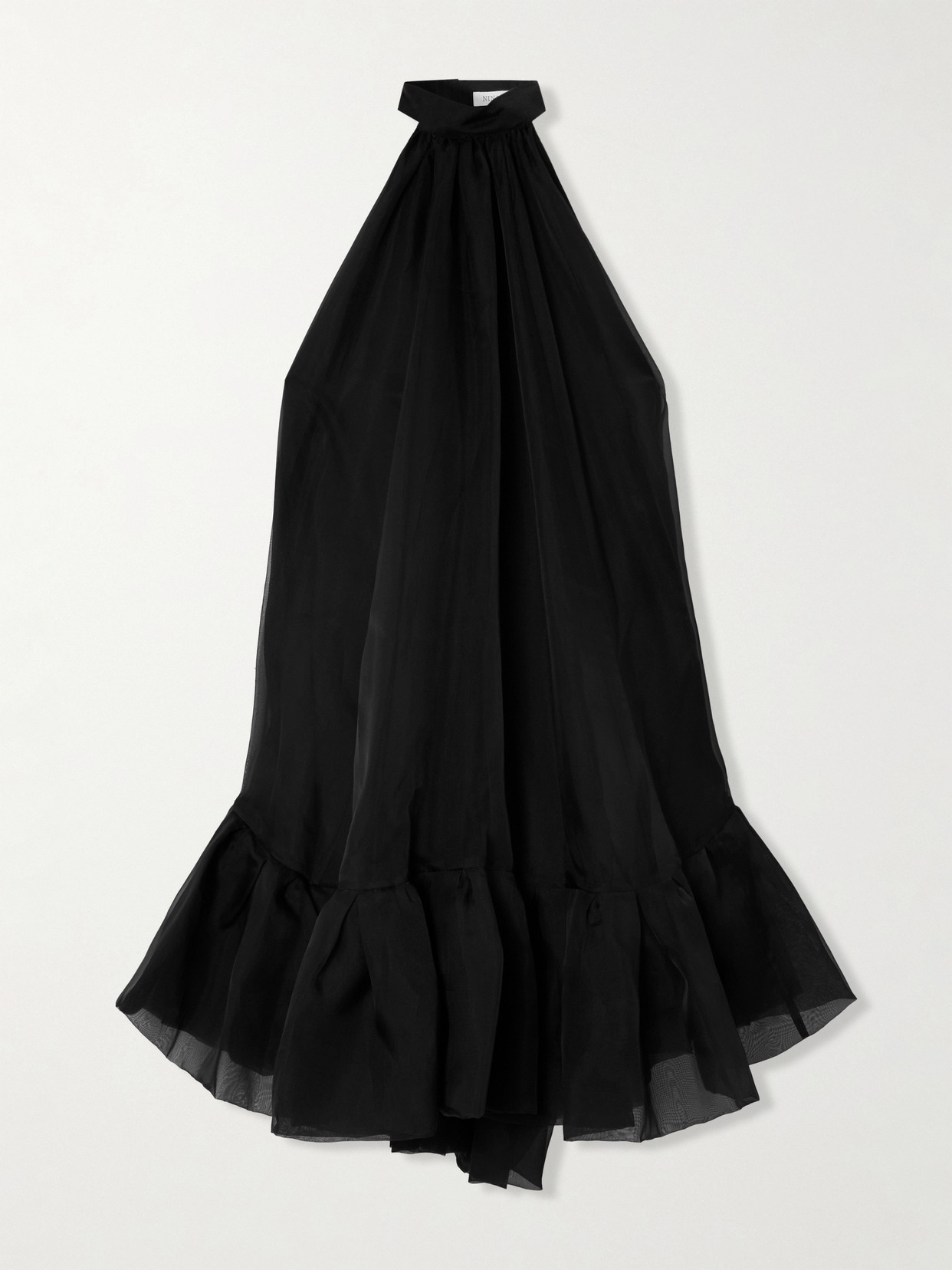 Nina Ricci - Ruffled Silk-organza Mini Dress - Black