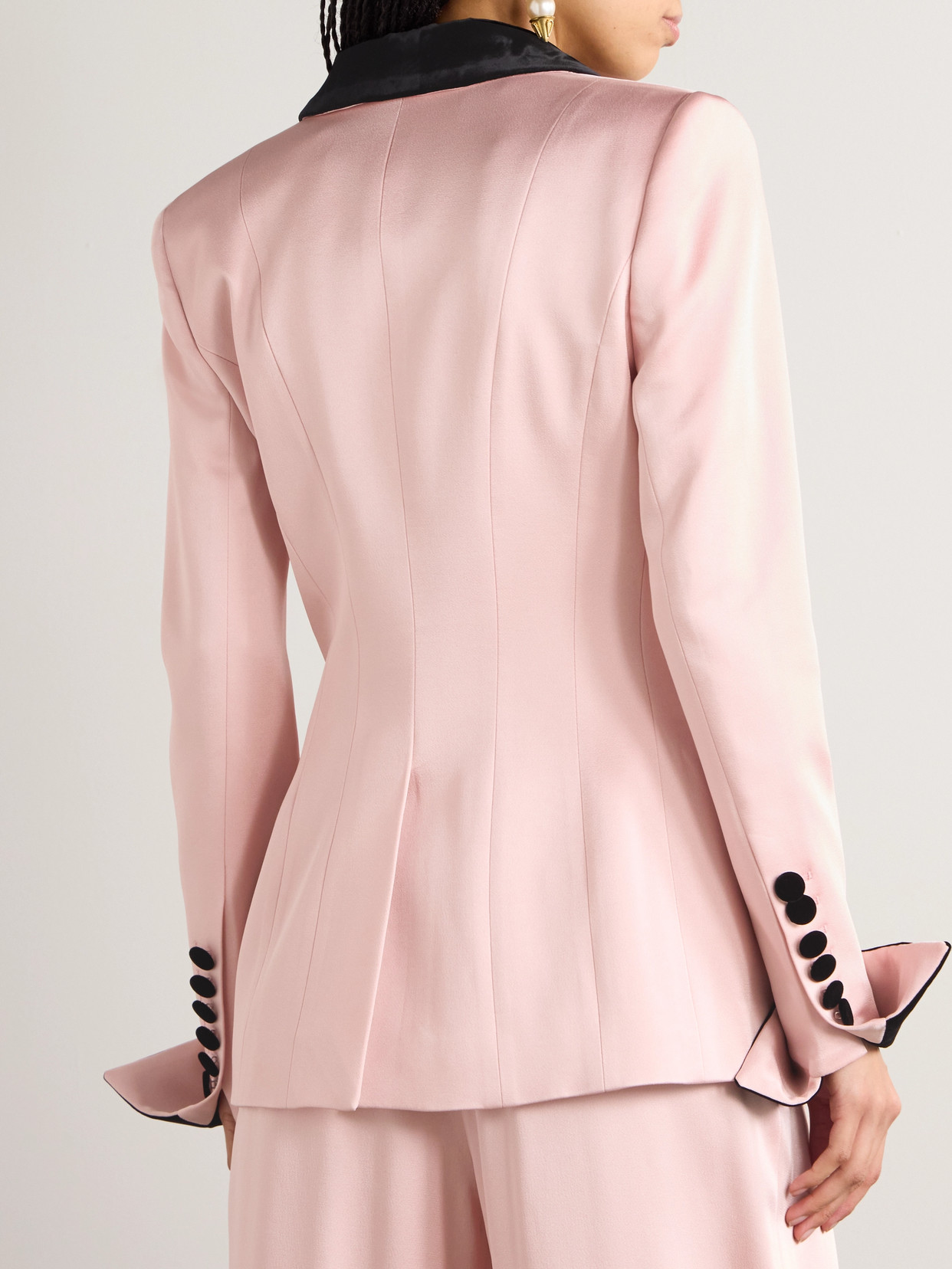 Nina Ricci Contrasting-trim Blazer In Pink