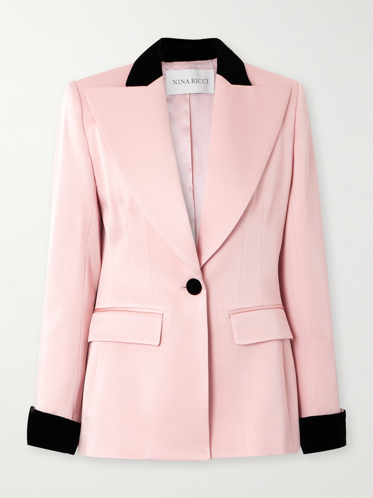 Nina Ricci Contrasting-trim Blazer In Pink
