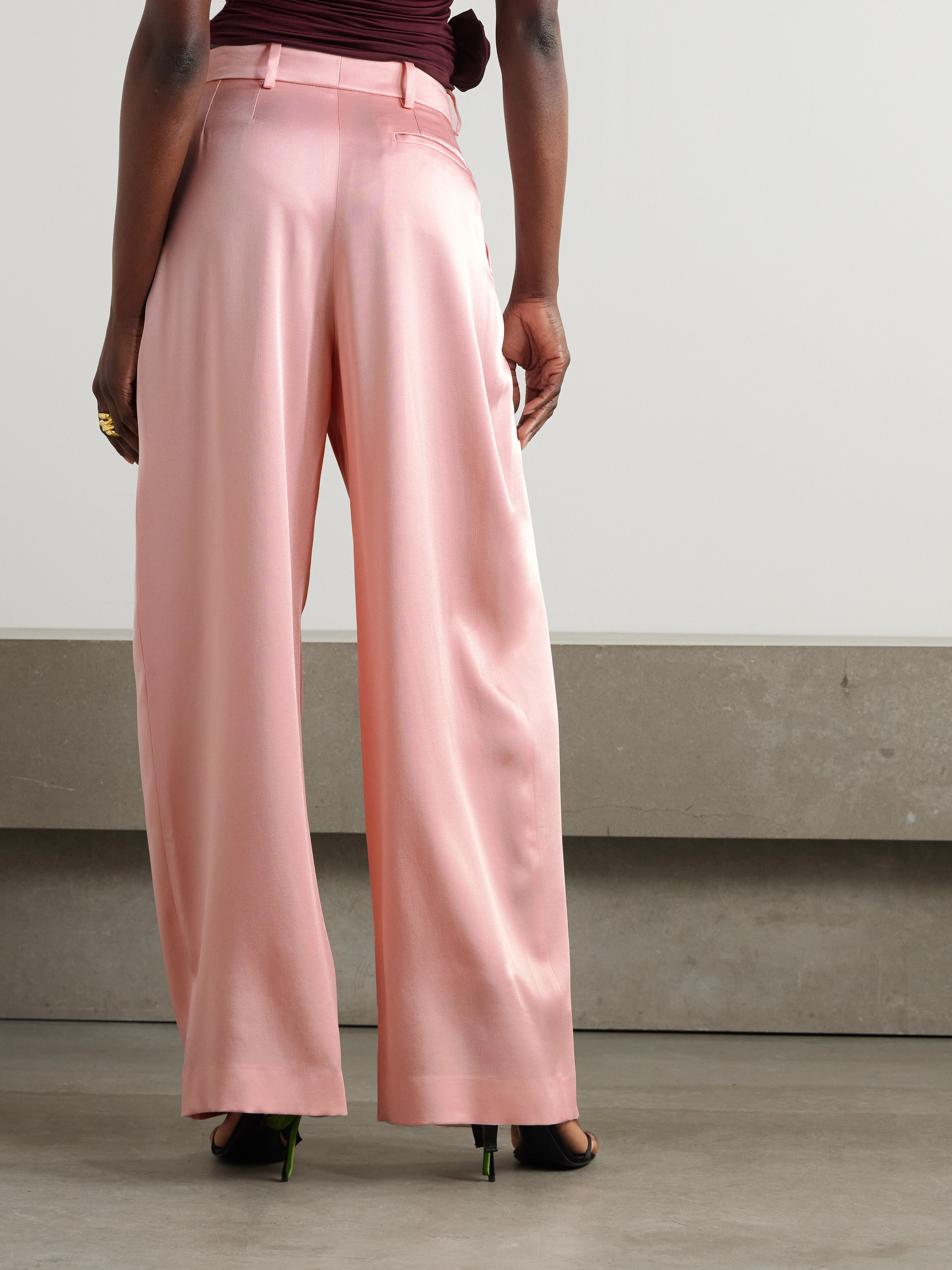 Nina Ricci Pleated crepe wide-leg pants thumbnail