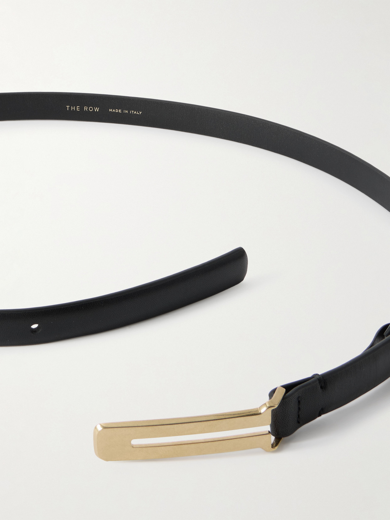 Shop The Row Kuk Leather Belt In Black