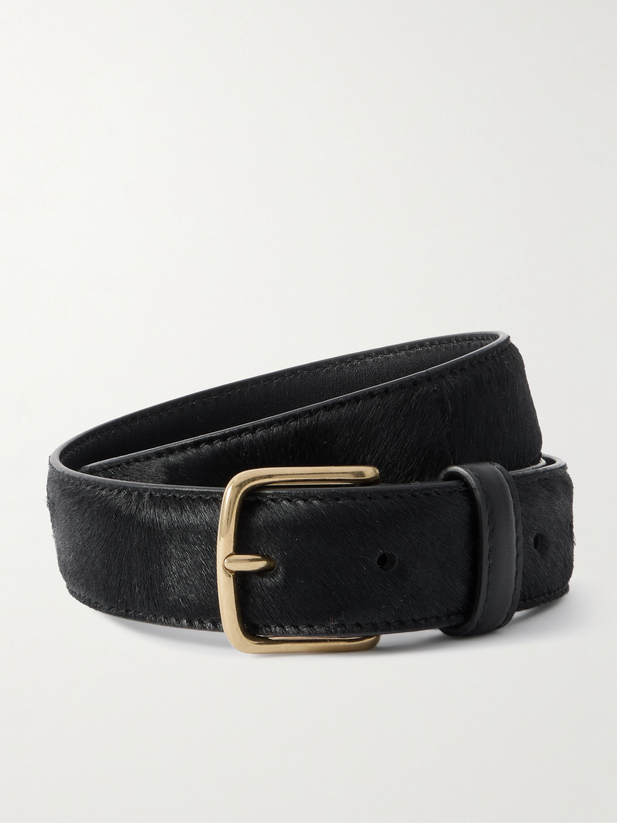The Row Pony Hair Belt In Black