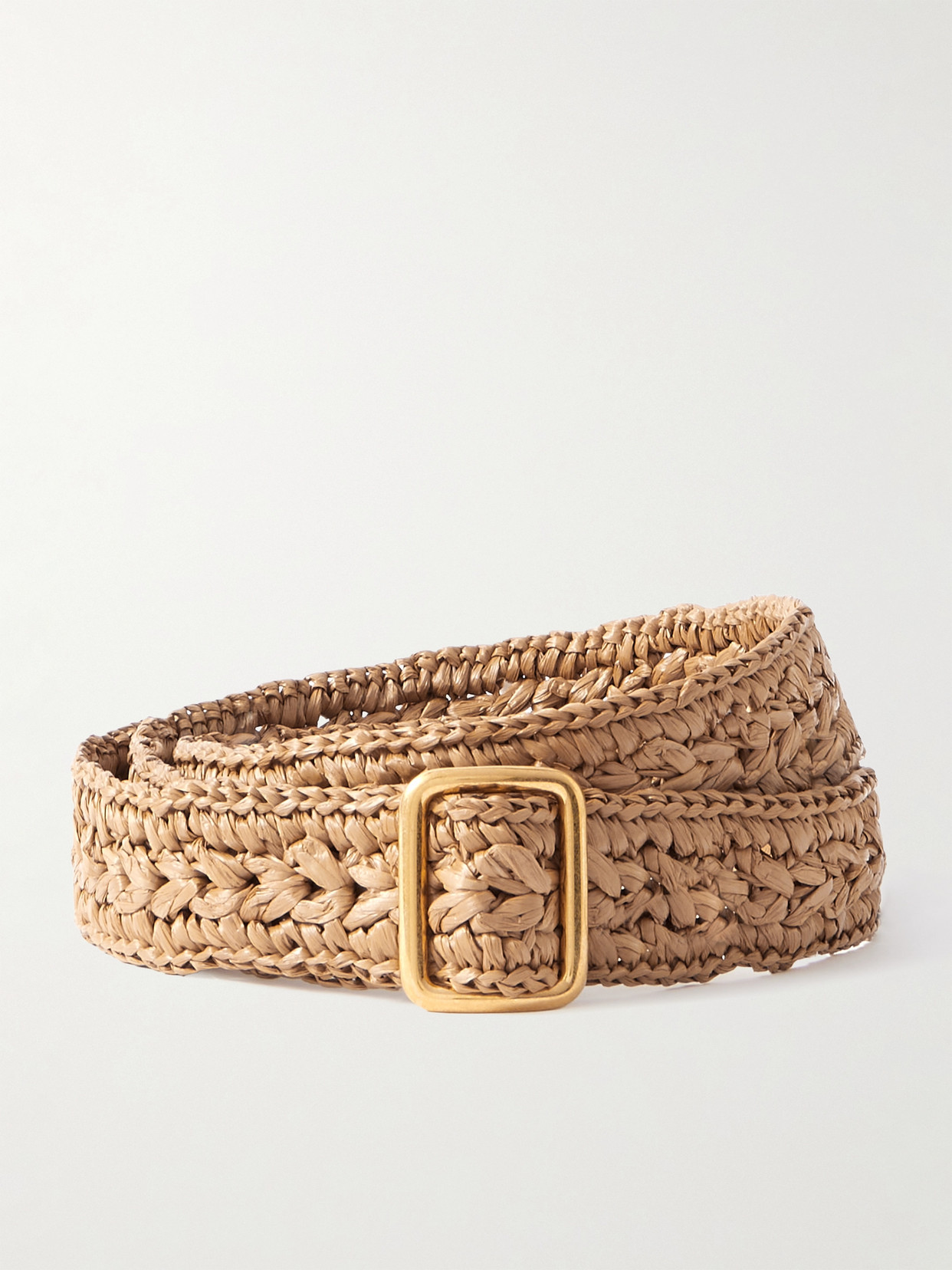 The Row Ava Woven Raffia Belt In Neutrals