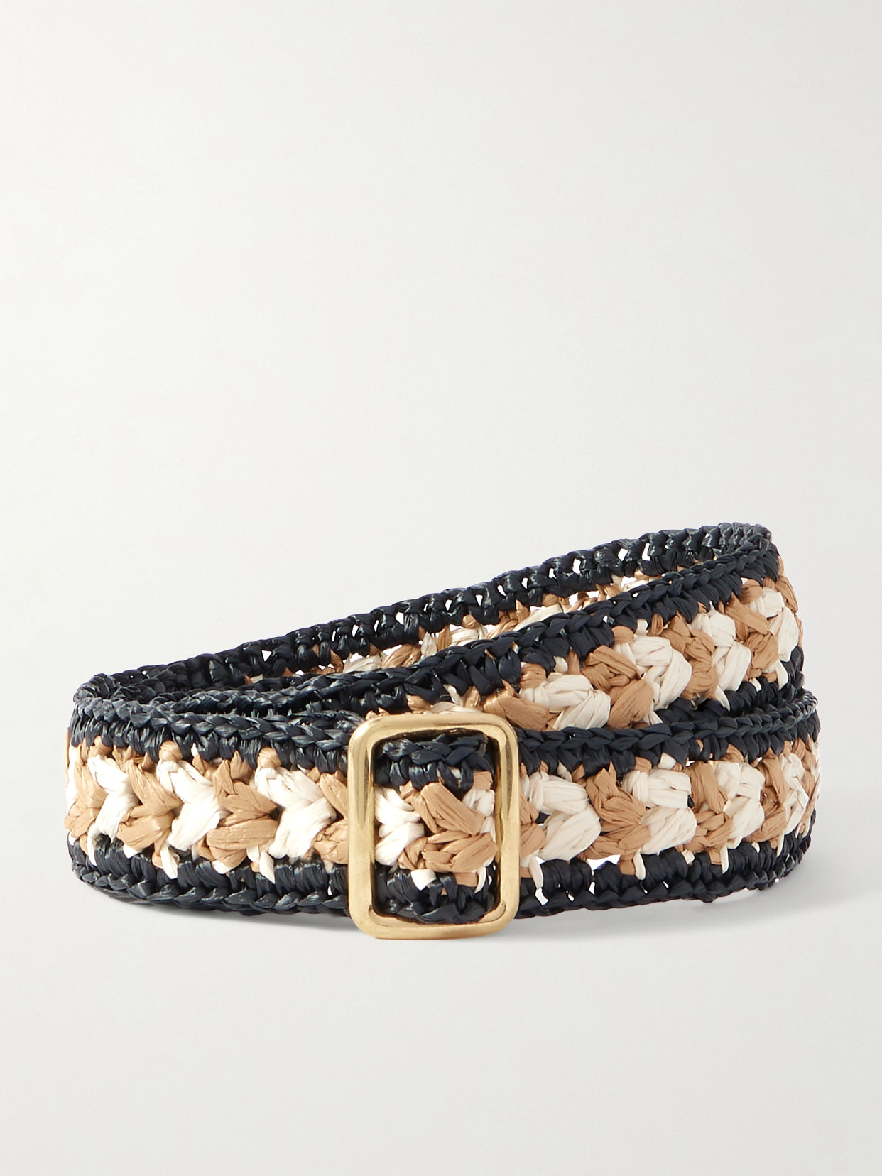 The Row Ava Woven Raffia Belt In Neutrals