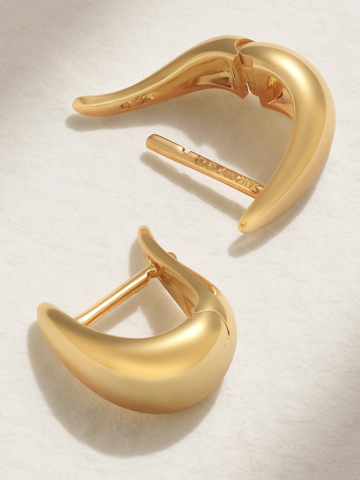 Anita Ko Baby Claw 18-karat Gold Hoop Earrings In Gold
