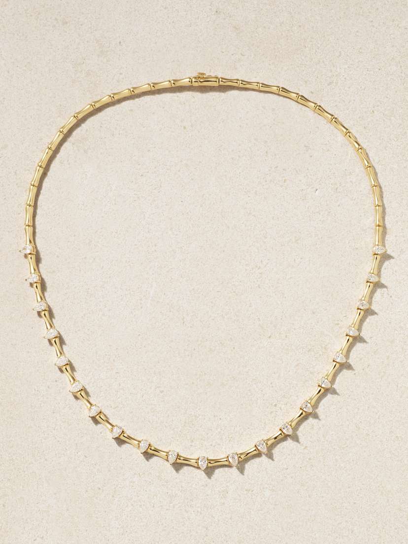 Anita Ko Bamboo 18-karat Gold Diamond Choker