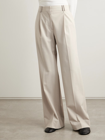 Proenza Schouler Savannah pleated wool-gabardine wide-leg pants