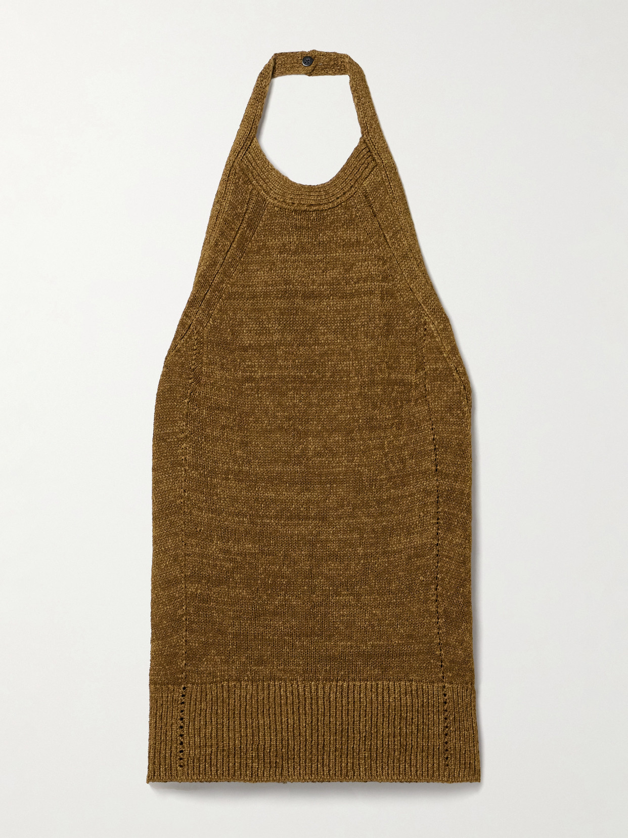 Proenza Schouler Leona Knitted Halterneck Top In Brown