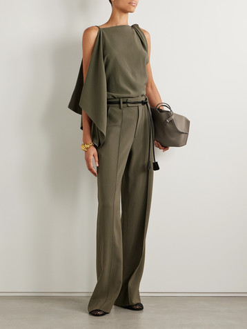 Proenza Schouler Alyssa asymmetric draped crepe top